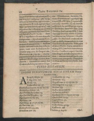 Index Scriptorum His ad Aeneam Notis Laudatorum.