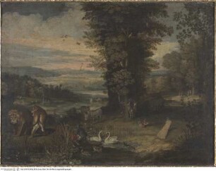 Der Garten Eden im Moment des Sündenfalls