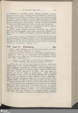 103. 1521, Juni 17. Wittenberg