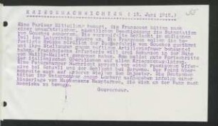 35 Kriegsnachrichten 15. Juni 1915