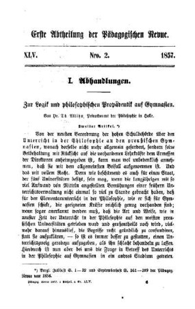 Zur Logik und philosophischen Propädeutik auf Gymnasien : zweiter Artikel