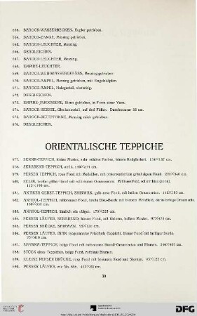 Orientalische Teppiche (Nr. 677-690)