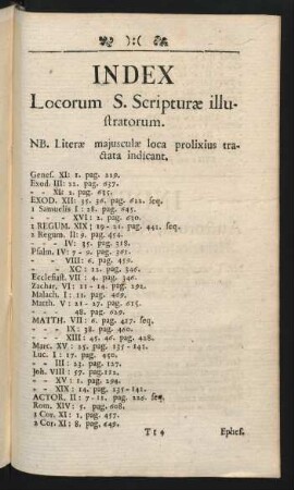 Index Locorum S. Scripturae illustratorum