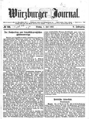 Würzburger Journal. 1862,7/12 = Jg. 8