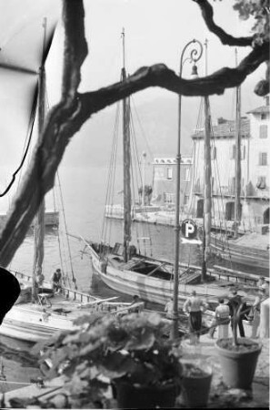 Malcesine: Gardasee, Hafen von oben