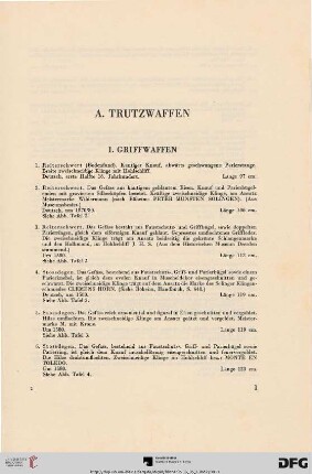 A. Trutzwaffen (Nr. 1-81)