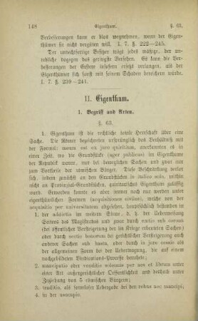 II. Eigenthum.