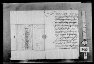 Bittbrief der Agnes, Ehefrau des Hans Greiß, an Herzog Ulrich mit einer Erklärung des Hans Heßlich, Forstmeisters zu Böblingen. Siehe auch 528 und 528,1