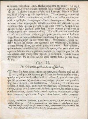 Cap. II. De Scientiis quibusdam affinibus.