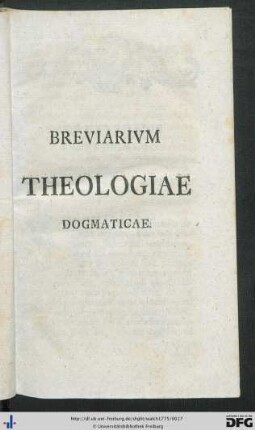 Breviarium Theologiae Dogmaticae.