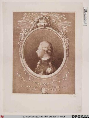 Bildnis Friedrich August (Frederick Augustus), kgl. Prinz von Großbritannien, Irland u. Hannover, 1784 Herzog von York u. Albany, 1764-1802 letzter Fürstbischof von Osnabrück