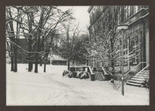 Musikakademie im Winter 1973 (Rückansicht). Detmold. Neustadt
