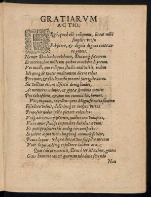 Gratiarum Actio.