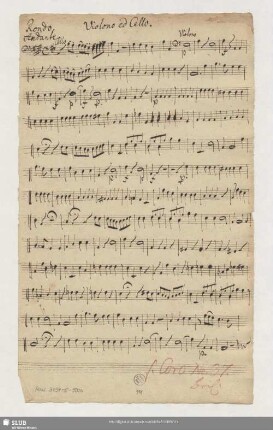 Violono ed Cello [Rondo Andante]