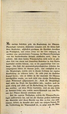 Jahresbericht über die Resultate der Arbeiten im Felde der physiologischen Botanik : von dem Jahre ... 1837 (1838)