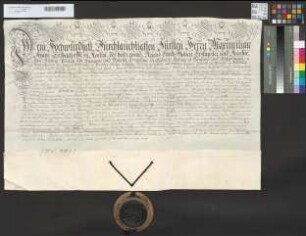 Einladung des Kurfürsten Max Franz von Köln zur römischen Königswahl durch Erzbischof Friedrich Karl Joseph von Kurmainz.