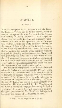Chapter I. Mammalia