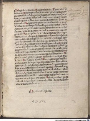 Fabulae : Sammlung des Bonus Accursius Pisanus. Aus dem Griech. übers., mit Widmungsvorrede und Nachwort an Papst Nikolaus V. und Brief an Laurentius Lavina und Antonio de la Cerda, Kardinal von S. Crisogono in Rom, von Rinucius Aretinus