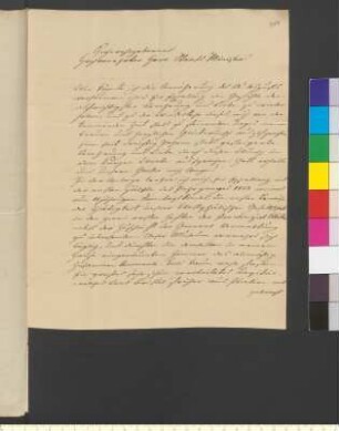Brief von Meyer, Nikolaus an Goethe, Johann Wolfgang von