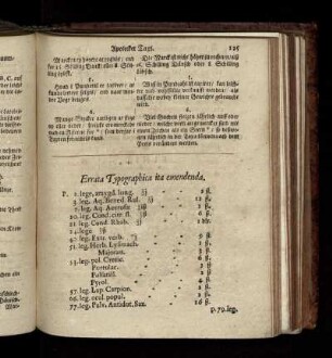 Errata Typographica ita emendenda / Errata quaedam alia & omissa, serius animadversa
