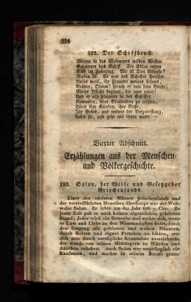 Vierter Abschnitt. Erzählungen aus der Menschen- und Völkergeschichte.