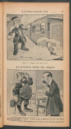 La intervención bis [y] La primera visita del viajero - [Caricaturas]