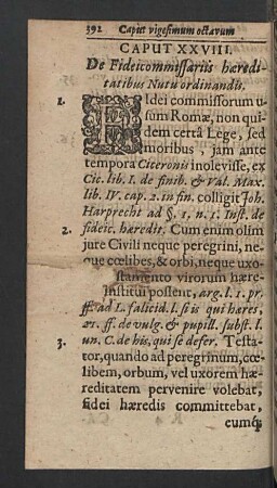 Caput XXVIII. De Fideicommissariis