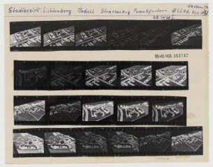 Modell: Straßenzug Frankfurter Allee zwischen Ringbahn und Lichtenberger Brücke. Berlin, Lichtenberg, Frankfurter Allee