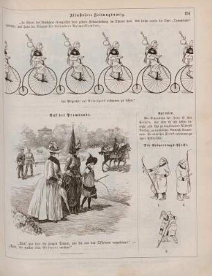 "Illustrirte Zeitungsnotiz" "Auf der Promenade" "Die Geburtstags-Pfeife"