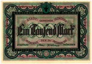 Geldschein / Notgeld, 1.000 Mark, 24.10.1922