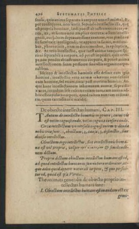 De obiecto intellectus humani, Cap. III.