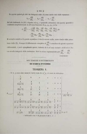 Due teoremi di determinanti.