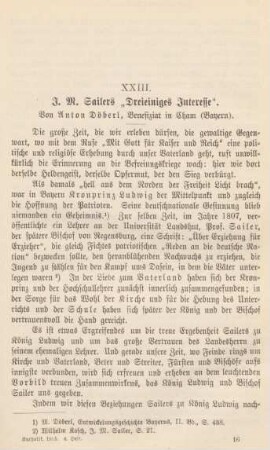 237-247 J.M. Sailers "Dreieiniges Interesse"