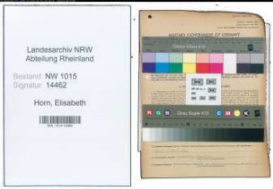 Entnazifizierung Elisabeth Horn , geb. 31.05.1915 ()