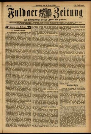 Erste Ausgabe vom Sonntag, den 03. März 1895.