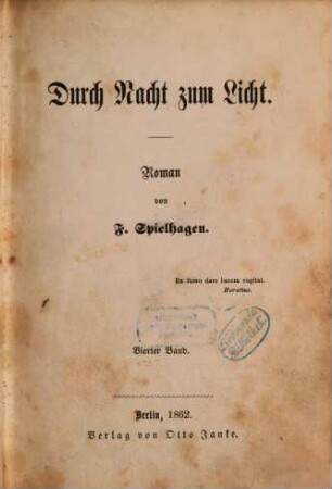 Problematische Naturen : Roman. 2,4, Durch Nacht zum Licht