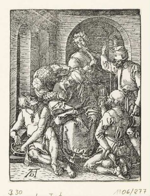 Verspottung Christi, Blatt 15 der Folge "Kleine Passion (nach dem Text)"