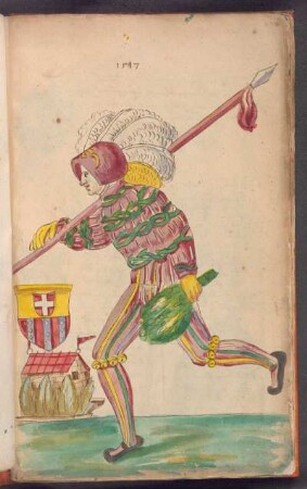 Schembartläufer mit Wappen und Hölle (Gartenhaus), 1517