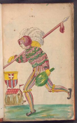 Schembartläufer mit Wappen und Hölle (Gartenhaus), 1517