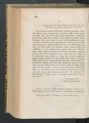 178. [Hemming gadd till Svante Nilsson, att han icke vågar möta konungen utan lejd, dat. Linköping d. 23 Jan 1501.]