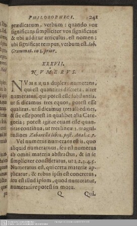 XXXVII. Numerus