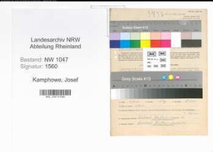 Entnazifizierung Josef Kamphowe , geb. 29.03.1901 (Buchhalter)