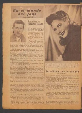 En el mundo del jazz - Tres minutos con Bernardo Barbara