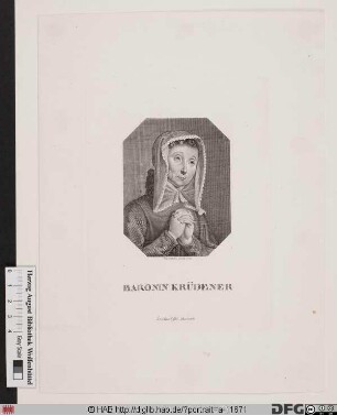 Bildnis (Barbara) Juliane Freifrau von Krüdener, geb. von Vietinghoff gen. Scheel