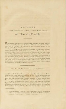 Drittes Heft: Versuch Einer Geognostisch-Botanischen Darstellung Der Flora Der Vorwelt [Textbd.]