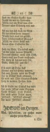 25. JESUS im Hertzen