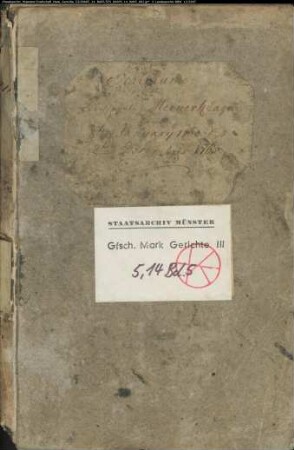 Belege zum Hypothekenbuch ("Scrinium") des Ksp. Meinerzhagen Bd. 5