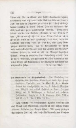 130-135 [Rezension] Lützow, Carl von, Die Meisterwerke der Kirchenbaukunst
