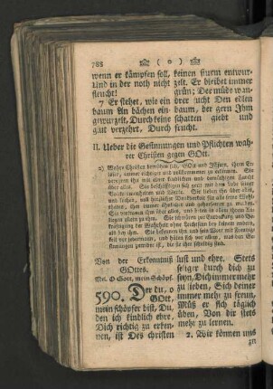 II. Ueber die Gesinnungen und Pflichten wahrer Christen gegen Gott.