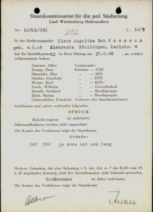 Schönemann, Klara Angelika